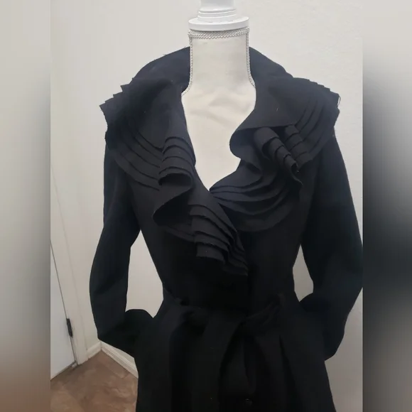 Candies ruffle collared coat Medium - Picture 10 of 13